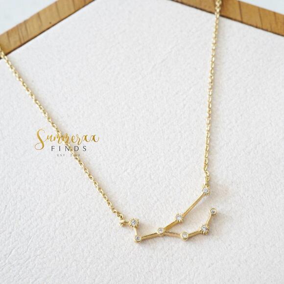 Anthropologie Tai Zodiac Constellation Necklace Virgo - Picture 2 of 4